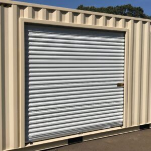 10' Wide x 7' 4" Tall Roll Door In High Cube Container Side