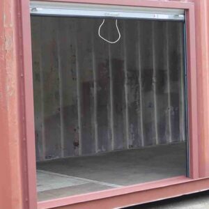 8' Wide x 7' 4" Tall Roll Door In High Cube Container Side