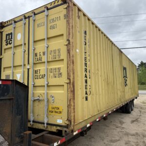 40′ x 8′ x 9.5′ Tall –Wind and Watertight-Used Shipping / Storage Container -  Mustard Yellow