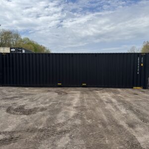 40′ x 8′ x 9.5′ Tall – HIGH CUBE Double Door New / “One Trip” Shipping / Storage Container – BLACK