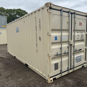 20′ x 8′ x 8.5′ Tall – Gently Used Shipping / Storage Container - Wind & Water Tight - BEIGE