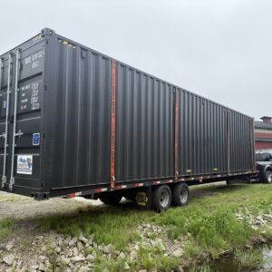 40′ x 8′ x 9.5′ Tall – HIGH CUBE Double Door New / “One Trip” Shipping / Storage Container – BLACK