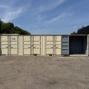 40′ x 8′ x 9.5′ Tall – HIGH CUBE With 4 Doors!! New / “One Trip” Shipping / Storage Container – BEIGE