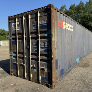 40′ x 8′ x 9.5′ Tall -Wind and Watertight-Used Shipping / Storage Container -  Blue