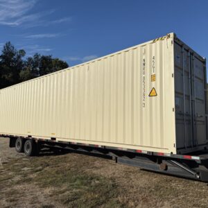 40' x 8' x 9.5' Tall - New "One Trip" High Cube Storage / Shipping Container - Beige