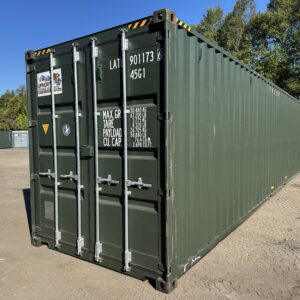 40' x 8' x 9.5' Tall-New "One Trip" High Cube Storage / Shipping Container - GREEN