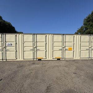 40′ x 8′ x 9.5′ Tall – HIGH CUBE With 4 Doors!! New / “One Trip” Shipping / Storage Container – BEIGE