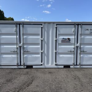 20′ x 8′ x 8.5′ Tall – New Double Side Door Shipping / Storage Container - White