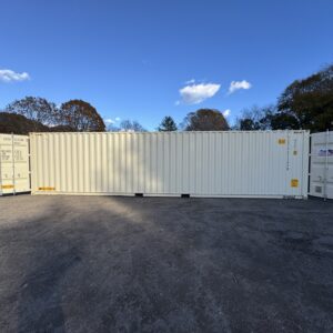 40′ x 8′ x 9.5′ Tall – HIGH CUBE Double Door New / “One Trip” Shipping / Storage Container – BEIGE