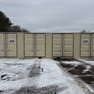 40′ x 8′ x 9.5′ Tall – HIGH CUBE With 4 Doors!! New / “One Trip” Shipping / Storage Container - BEIGE