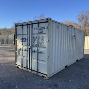 20′ x 8′ x 8.5′ Tall – Gently Used Shipping Storage Container - Wind & Water Tight - Beige
