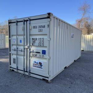 20′ x 8′ x 8.5′ Tall – Gently Used Shipping Storage Container - Wind & Water Tight - Beige