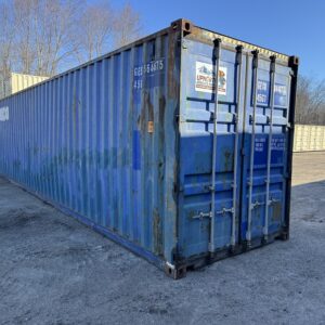 40′ x 8′ x 9.5′ Tall -Wind and Watertight-Used Shipping / Storage Container - Blue