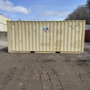 20′ x 8′ x 8.5′ Tall – Gently Used Shipping Storage Container - Wind & Water Tight - Beige