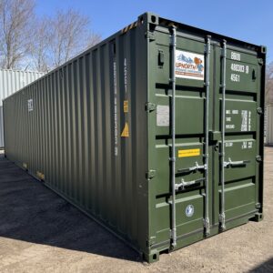 40′ x 8′ x 9.5′ Tall – New **HIGH CUBE**  Shipping / Storage Container – Wind and Watertight– GREEN