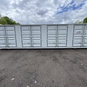 40′ x 8′ x 9.5′ Tall – HIGH CUBE With 4 Doors!! New / “One Trip” Shipping / Storage Container -GRAY