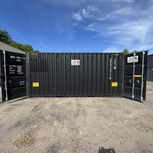20′ x 8′ x 9.5′ Tall –New **HIGH CUBE DOUBLE DOOR** -Shipping / Storage Container – Wind and Watertight– Black