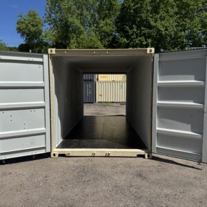20′ x 8′ x 8.5′ Tall – New / One Trip **Double Door** Shipping  / Storage Container – Wind and Watertight– BEIGE