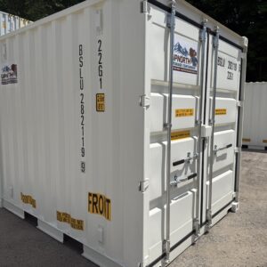 10′ x 8′ x 8.5′ Tall New One Trip Shipping / Storage Container – Wind and Watertight – White
