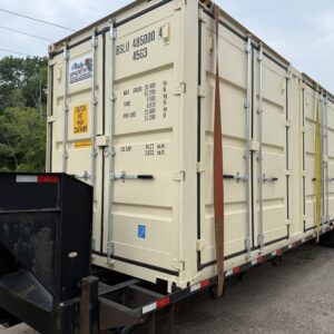 40′ x 8′ x 9.5′ Tall – HIGH CUBE With 4 Doors!! New / “One Trip” Shipping / Storage Container - Beige
