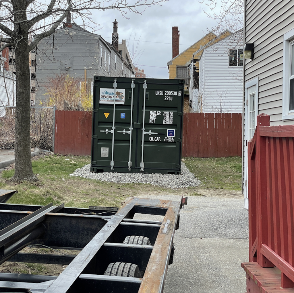 The city of Portland, Maine took delivery of this one trip container on crushed stone. 