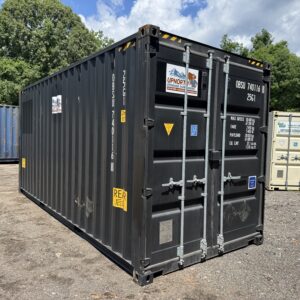20′ x 8′ x 9.5′ Tall – New **HIGH CUBE**  Double Door Shipping / Storage Container – Wind and Watertight– Black