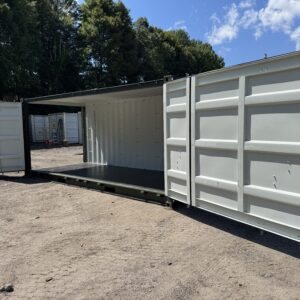 20′ x 8′ x 8.5′ Tall– New **OPEN SIDE**Shipping/Storage Container-STANDARD HEIGHT– Wind and Watertight - GREEN
