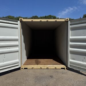 20′ x 8′ x 8.5′ Tall – Gently Used Shipping Storage Container - Wind & Water Tight - Beige