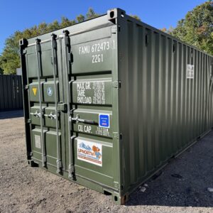 20′ x 8′ x 8.5′ Tall New / “One Trip” Shipping / Storage Container – GREEN