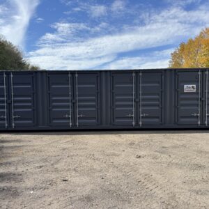 40′ x 8′ x 9.5′ Tall – HIGH CUBE With 4 Doors!! New / “One Trip” Shipping / Storage Container - Gray